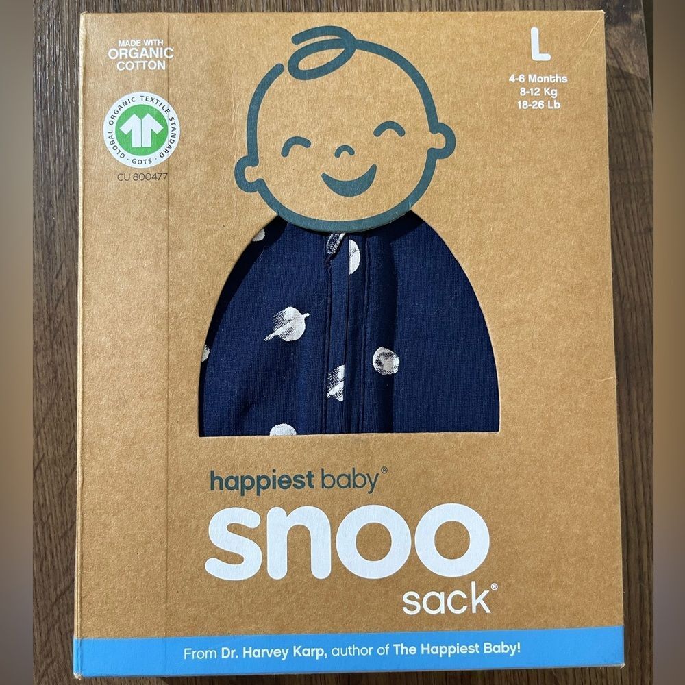 Happiest Baby Snoo Sack - Navy with White Dots
